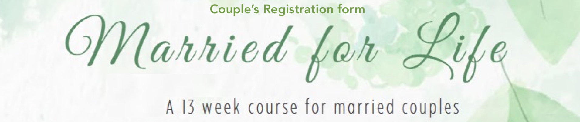 Married for Life Banner